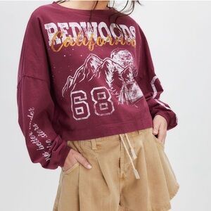 Free People X Ragabond Redwoods Long Sleeve Tee. Size Small.